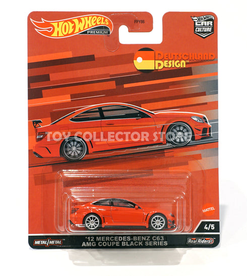 Hot Wheels Deutschland Design 12 Mercedes Benz C63 AMG Coupe Black Series in RED